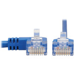 Tripp Lite N204-S03-BL-LA Left-Angle Cat6 Gigabit Molded Slim UTP Ethernet Cable (RJ45 Left-Angle M to RJ45 M) Blue 3 ft. (0.91 m)
