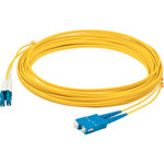 AddOn ADD-SC-LC-3M9SMF-TAA 3m LC (Male) to SC (Male) Yellow OS2 Duplex Fiber TAA Compliant OFNR (Riser-Rated) Patch Cable