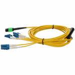 AddOn MTP-4LC-S3M-AO 3m Networks MTP-4LC-S3M Compatible MPO (Female) to 8xLC (Male) 8-Strand Yellow OS2 OFNR (Riser-Rated) Fiber Fanout Cable
