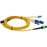 AddOn MTP-4LC-S3M-AO 3m Networks MTP-4LC-S3M Compatible MPO (Female) to 8xLC (Male) 8-Strand Yellow OS2 OFNR (Riser-Rated) Fiber Fanout Cable