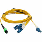 AddOn MTP-4LC-S3M-AO 3m Networks MTP-4LC-S3M Compatible MPO (Female) to 8xLC (Male) 8-Strand Yellow OS2 OFNR (Riser-Rated) Fiber Fanout Cable