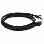 AddOn ADD-7FCAT6A-BK 7ft RJ-45 (Male) to RJ-45 (Male) Straight Black Cat6A UTP PVC Copper Patch Cable