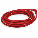 AddOn ADD-50FCAT6A-RD 50ft RJ-45 (Male) to RJ-45 (Male) Straight Red Cat6A UTP PVC Copper Patch Cable