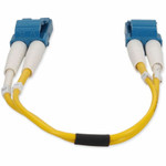 AddOn ADD-LC-LC-0.15M9SMF 0.15m LC (Male) to LC (Male) Yellow OS2 Duplex Riser-Rated Fiber Patch Cable