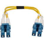 AddOn ADD-LC-LC-0.15M9SMF 0.15m LC (Male) to LC (Male) Yellow OS2 Duplex Riser-Rated Fiber Patch Cable