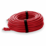 AddOn ADD-75FCAT6A-RD 75ft RJ-45 (Male) to RJ-45 (Male) Straight Red Cat6A UTP PVC Copper Patch Cable