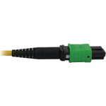 Tripp Lite N390X-01M-8L-AP 400G Singlemode 9/125 OS2 Switchable Fiber Optic Cable (12F MTP/MPO-APC to 4x Duplex LC/UPC F/M) LSZH Yellow 1 m (3.3 ft.)