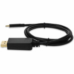 AddOn USBC2DPMM3F 3ft USB 3.1 (C) Male to DisplayPort Male Black Cable