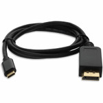 AddOn USBC2DPMM3F 3ft USB 3.1 (C) Male to DisplayPort Male Black Cable