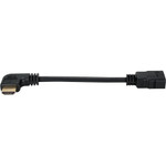 QVS HDXLF-0.5F 0.5ft Left-Angle High Speed HDMI Male to Female UltraHD 4K Flex Adaptor