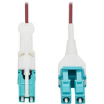 Tripp Lite N822L-10M-MG 400G Duplex Multimode 50/125 OM4 Fiber Optic Cable (CS-PC/LC-PC) Round LSZH Jacket Magenta 10 m