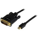 StarTech MDP2DVIMM10B 10ft Mini DisplayPort to DVI Cable, Mini DP to DVI-D Adapter/Converter Cable, 1080p Video, mDP 1.2 to DVI Monitor/Display