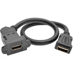 Tripp Lite P164-001-KPA-BK High-Speed HDMI with Ethernet All-in-One Keystone/Panel Mount Coupler Cable (F/F) Angled Connector 1 ft. (0.31 m)