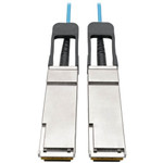 Tripp Lite N28F-01M-AQ QSFP+ to QSFP+ Active Optical Cable - 40Gb, AOC, M/M, Aqua, 1 m (3 ft.)