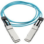 Tripp Lite N28F-01M-AQ QSFP+ to QSFP+ Active Optical Cable - 40Gb, AOC, M/M, Aqua, 1 m (3 ft.)