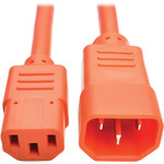 Tripp Lite PDU Power Cord C13 to C14 10A 250V 18 AWG 6 ft. (1.83 m) Orange