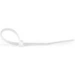StarTech 4"(10cm) Cable Ties - 7/8"(22mm) Dia - 18lb(8kg) Tensile Strength - Nylon Self Locking Zip Ties - UL Listed - 1000 Pack - White