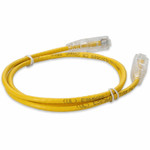 AddOn ADD-5FSLCAT6A-YW Cat.6a Slim UTP Patch Network Cable