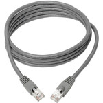 Tripp Lite N262-008-GY Cat6a 10G Snagless Shielded STP Ethernet Cable (RJ45 M/M) PoE Gray 8 ft. (2.43 m)