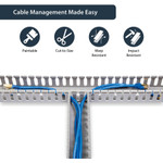 StarTech 2x2in Open Slot Wiring Cable Raceway Duct - Server Rack Cable Management - PVC Cable Cover - Cord Hider / Organizer - TAA
