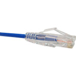 UNC CS6-20F-BLU Clearfit Slim Cat6 Patch Cable, 28AWG, Snagless, Blue, 20ft