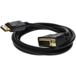 AddOn DISPLAYPORT2DVI6F-5PK 5PK 6ft DisplayPort 1.2 Male to DVI-D Dual Link (24+1 pin) Male Black Cables Which Requires DP++ For Resolution Up to 2560x1600 (WQXGA)