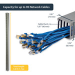 StarTech 3x3in Open Slot Wiring Cable Raceway Duct - Server Rack Cable Management - PVC Cable Cover - Cord Hider / Organizer - TAA