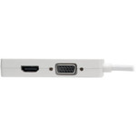Tripp Lite P137-06N-HDV4K6 Keyspan Mini DisplayPort to VGA/DVI/HDMI All-in-One Video Converter Adapter 4K 60 Hz HDMI DP 1.2 White 6 in.