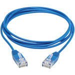 Tripp Lite N261-UR05-BL Cat6a 10G Certified Molded Ultra-Slim UTP Ethernet Cable (RJ45 M/M), Blue, 5 ft.