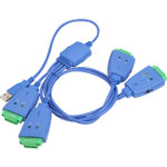 SIIG ID-SC0D11-S1 4-Port Industrial USB to RS-422/485 Serial Adapter Cable with 3KV Isolation