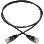 Tripp Lite N261-S03-BK Cat6a 10G Snagless Molded Slim UTP Ethernet Cable (RJ45 M/M) Black 3 ft. (0.91 m)