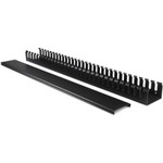 StarTech Vertical Cable Organizer with Finger Ducts - Vertical Cable Management Panel - Rack-Mount Cable Raceway - 20U - 3 ft.