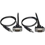 Tripp Lite P504-006-SM Low-Profile VGA High-Resolution RGB Coaxial Cable with Audio (HD15 and 3.5mm M/M) 6 ft. (1.83 m)