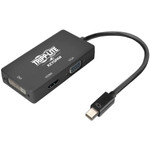 Tripp Lite P137-06N-HDVK6B Keyspan Mini DisplayPort to VGA/DVI/HDMI All-in-One Video Converter Adapter 4K 60 Hz HDMI DP 1.2 Black 6 in.