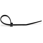 StarTech 4"(10cm) Cable Ties - 7/8"(22mm) Dia - 18lb(8kg) Tensile Strength - Nylon Self Locking Zip Ties - UL Listed - 100 Pack - Black