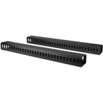 StarTech Vertical Cable Organizer with Finger Ducts - Vertical Cable Management Panel - Rack-Mount Cable Raceway - 40U - 6 ft.