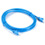 Black Box CAT6APC-005-BL CAT6A 500-MHz STR Patch Cable Slim Molded Snagless Boot - UTP, CM PVC, Blue, 5FT