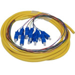 ENET 12FSCPTOS2SMP3MENC 12 Fiber OS2 9/125 Single-mode Color Coded SC UPC Simplex to 900um Pigtail (9.84FT) 3 Meter