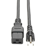 Tripp Lite Computer Power Cord C19 to NEMA 5-15P Heavy-Duty 15A 125V 14 AWG 8 ft. (2.43 m) Black