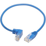 Tripp Lite N204-S01-BL-DN Down-Angle Cat6 Gigabit Molded Slim UTP Ethernet Cable (RJ45 Right-Angle Down M to RJ45 M) Blue 1 ft. (0.31 m)