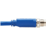 Tripp Lite NM12-6A2-05M-BL M12 X-Cat6a 10G F/UTP CMR-LP Shielded Ethernet Cable (M12 M/RJ45 M) IP68 PoE Blue 5 m (16.4 ft.)