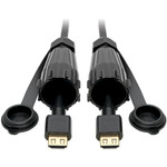 Tripp Lite P569-012-IND2 High-Speed HDMI Cable (M/M) 4K 60 Hz HDR Industrial IP68 Hooded Connectors Black 12 ft.