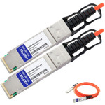 AddOn QSFP-H40G-AOC50M-AO Compatible TAA Compliant 40GBase-AOC QSFP+ to QSFP+ Direct Attach Cable (850nm, MMF, 50m)