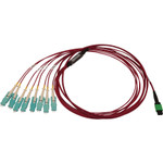 Tripp Lite N845-03M-8S-MG 40/100/400G Multimode 50/125 OM4 Breakout Fiber Optic Cable (16F MTP/MPO-APC to 8x Duplex SN-PC F/M), LSZH, Magenta, 3 m (9.8 ft.)