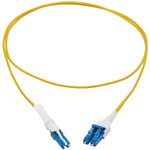 Tripp Lite N381L-01M 400G Duplex Singlemode 9/125 OS2 Fiber Optic Cable (CS-UPC/LC-UPC) Round LSZH Jacket Yellow 1 m