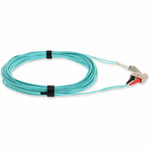 AddOn ADD-SC-LC-5M5OM4 5m LC (Male) to SC (Male) Aqua OM4 Duplex Fiber OFNR (Riser-Rated) Patch Cable