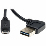 Tripp Lite UR050-003-RA Universal Reversible USB 2.0 Cable (Reversible Right / Left-Angle A to Micro-B M/M) 3 ft. (0.91 m)