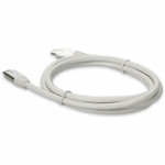 AddOn USBCTBOLT1MW 3ft (1m) USB-C 3.1 Male to Male Thunderbolt-compatible Sync and Charge White Cable