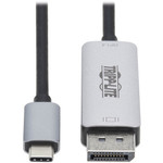 Tripp Lite U444-006-DP8SE USB-C to DisplayPort 1.4 Active Adapter Cable (M/M) UHD 8K Black/Silver 6 ft. (1.8 m)