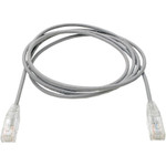 Tripp Lite N201-S07-GY Cat6 UTP Patch Cable (RJ45) - M/M, Gigabit, Snagless, Molded, Slim, Gray, 7 ft.